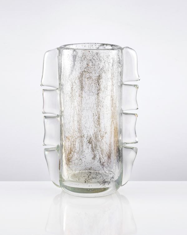 Vaso Murano "Crepuscolo" in vetro opalescente