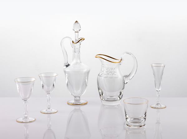 Servizio di bicchieri in cristallo Saint Louis  - Auction L'Arte della Tavola - Casa d'aste Farsettiarte
