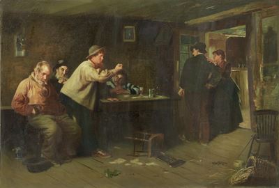 La lite, olio su tela