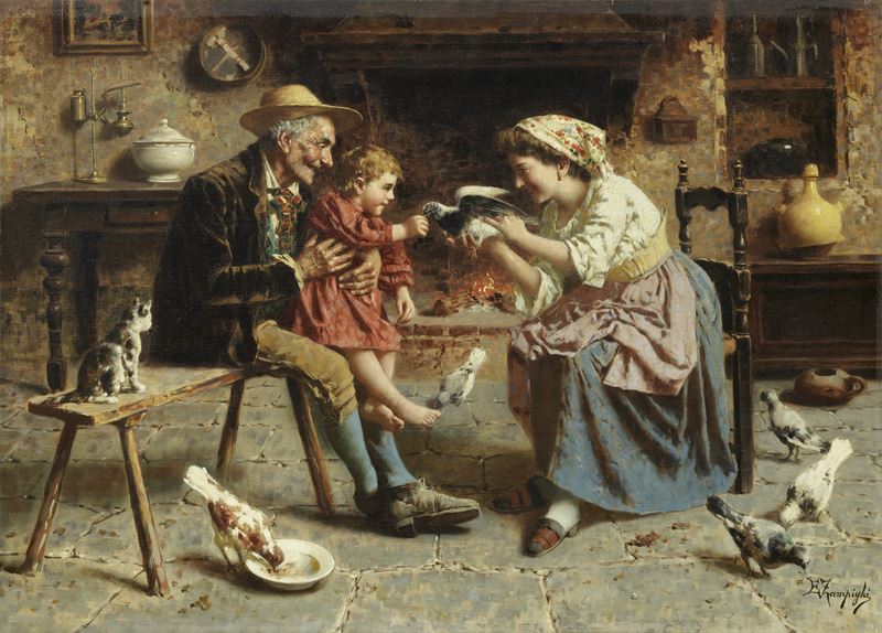 Eugenio Zampighi - Scena Familiare