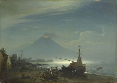 Notturno con Vesuvio