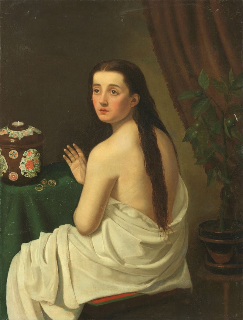 Ignoto del XIX Secolo - Fanciulla alla Toilette