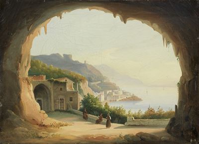 Veduta di Amalfi dalla Grotta dei Cappuccini