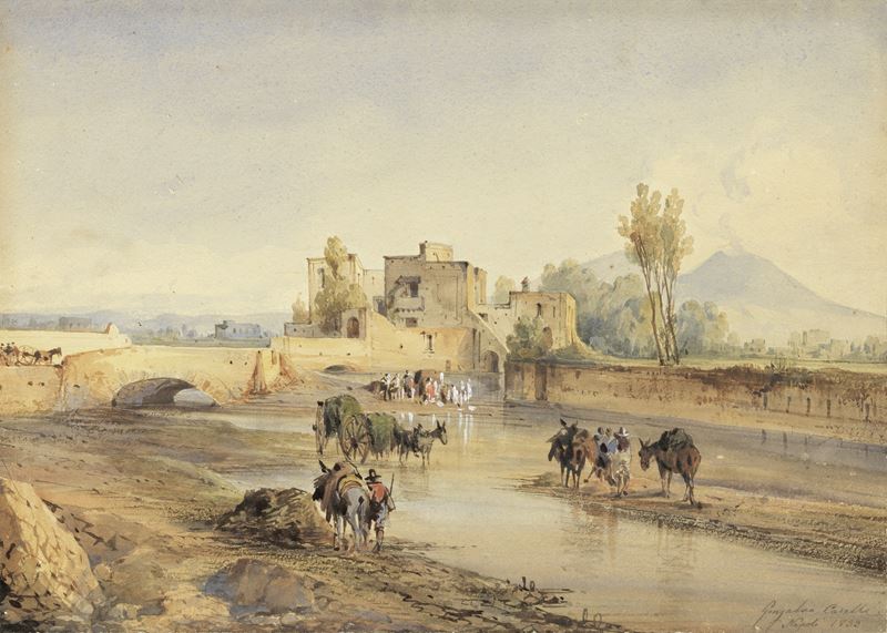 Consalvo Carelli - Paesaggio Fluviale