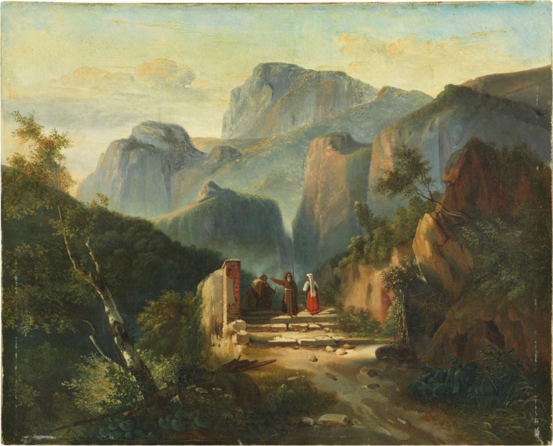 Vincenzo Franceschini (attr. A) - Tra le Rovine