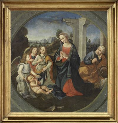 Sacra Famiglia con Tre Angeli