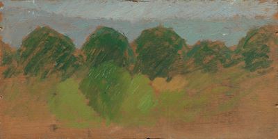 Paesaggio, olio su tavoletta (1918)