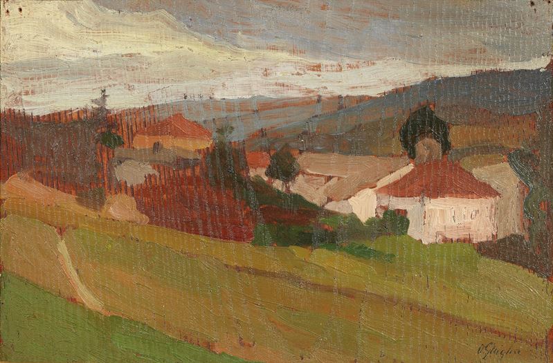 Oscar Ghiglia - La Consuma, olio su tavoletta