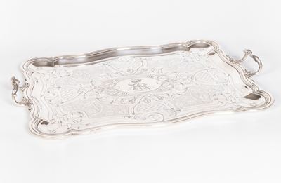 Christofle, Vassoio rettangolare decorato