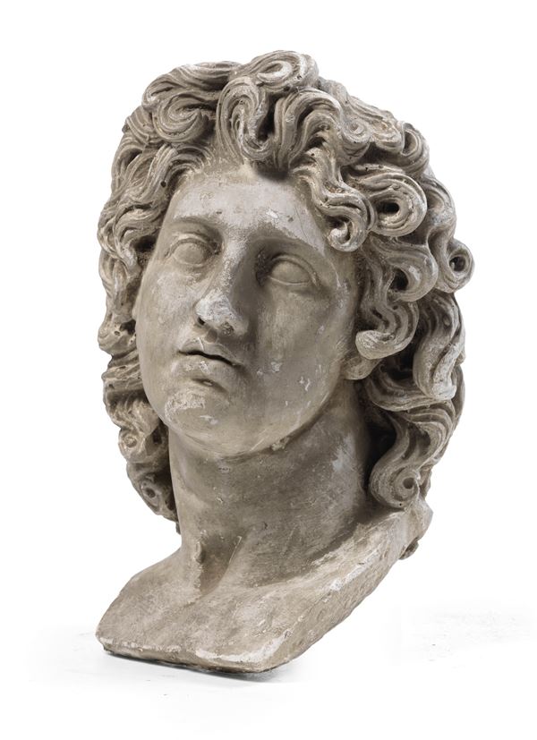 Ignoto scultore del XIX secolo - Testa di Alessandro Magno