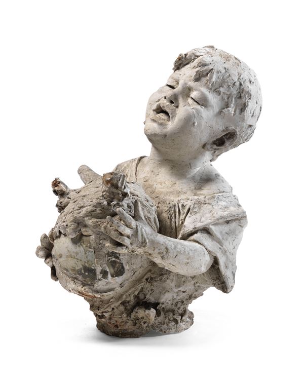 Ignoto scultore seconda met&#224; XIX secolo - Bambino con vaso rotto