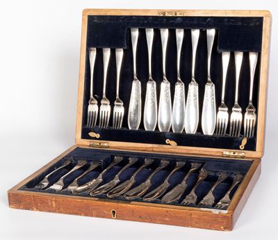 Servizio di Posate da Pesce in Sheffield Plated