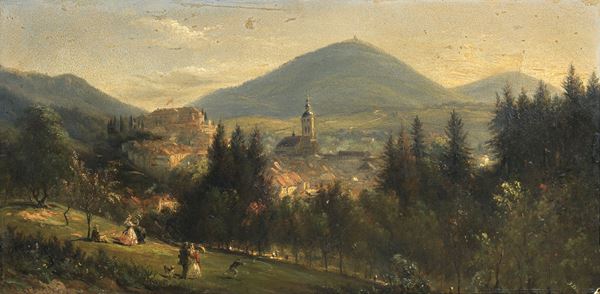 Ignoto del XIX secolo - Paesaggio alpino