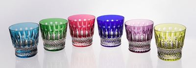 Sei Bicchieri da Whisky in Cristallo Colorato St. Louis "tommy"