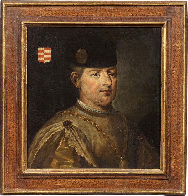 Scuola veneta del XVII secolo - Ritratto di nobile con berretto