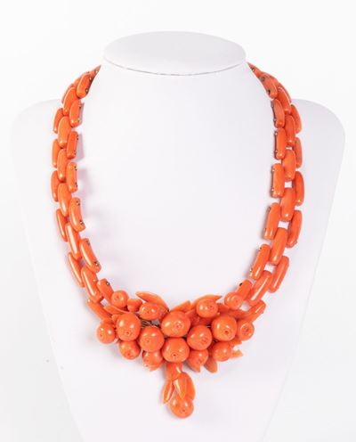 Antica Collana in Corallo Arancio