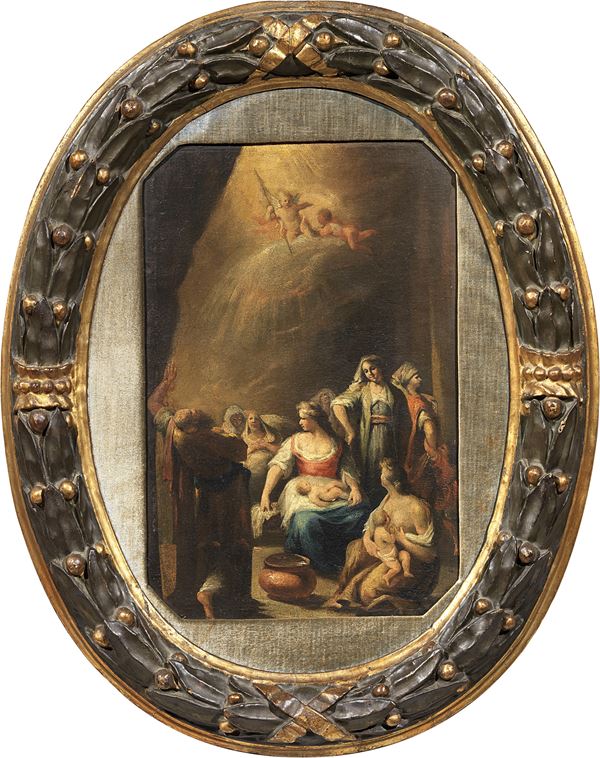 Scuola emiliana fine XVII secolo - Natività della Vergine