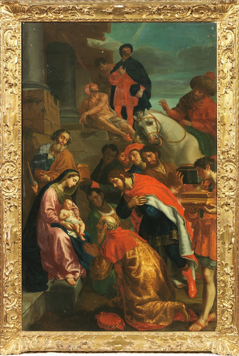Scuola Emiliana del XVII Secolo - Adorazione dei Magi