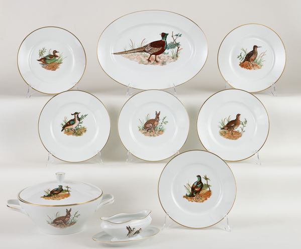 Servizio da tavola in porcellana Richard Ginori "Caccia"  - Asta L'Arte della Tavola - Casa d'aste Farsettiarte
