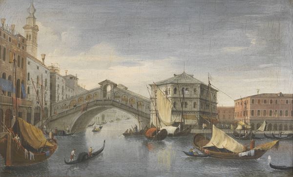 Ignoto del XIX secolo - «Ponte di Rialto a Venezia» e «Riva degli Schiavoni a Venezia»