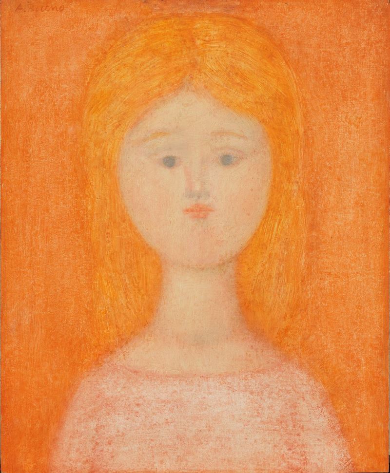 Antonio Bueno - Ragazza su Fondo Arancio