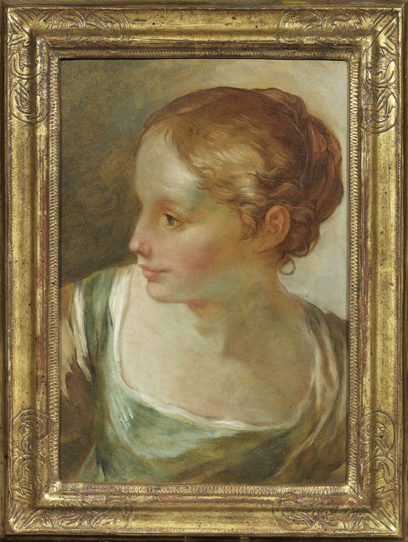 Seguace di Claude Lorrain Scuola Francese del XVIII Secolo - Figura Femminile
