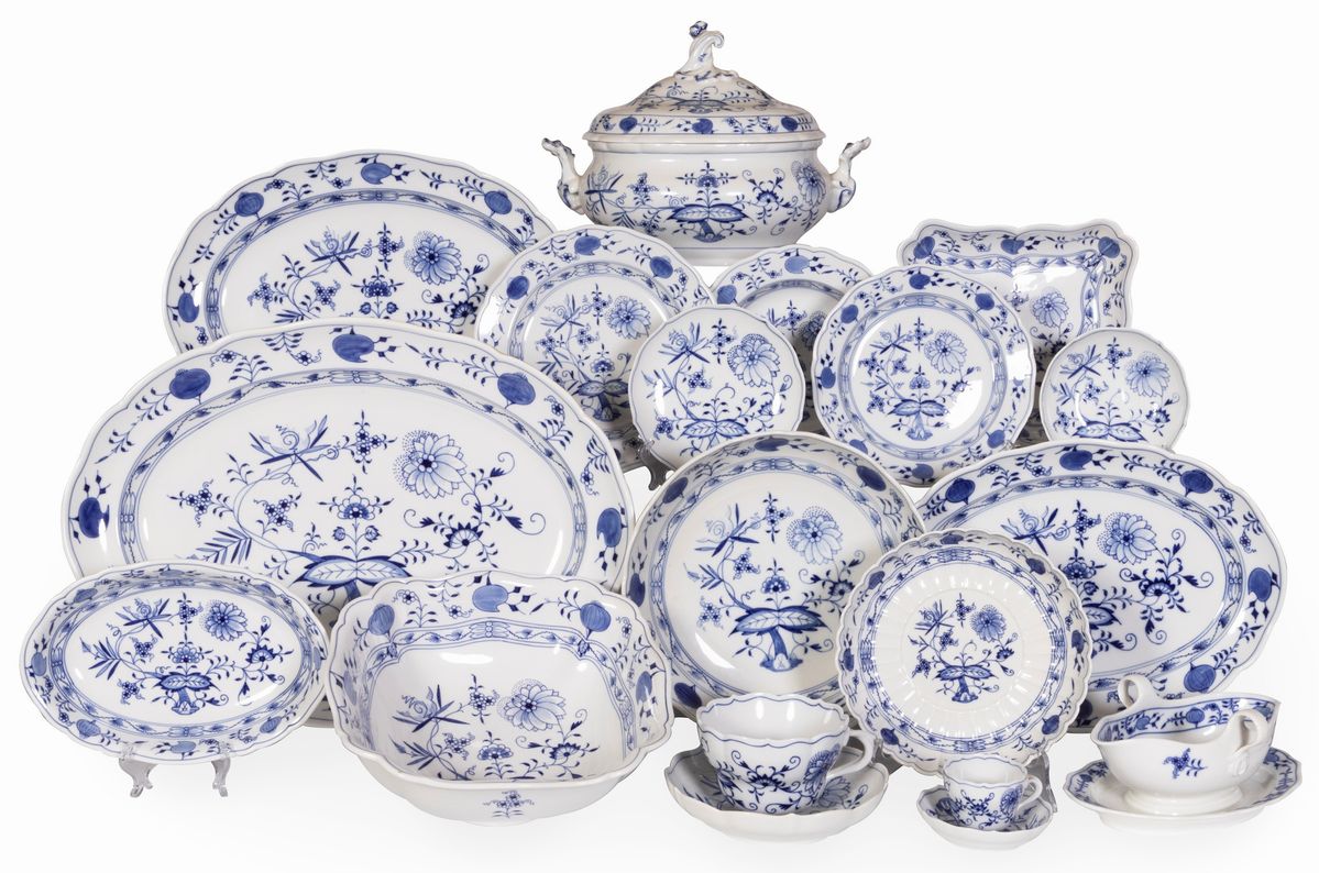 Servizio da Tavola in Porcellana Meissen "zwiebelmuster"