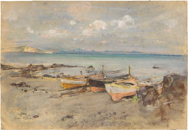 Giuseppe Casciaro : Ischia  (1927)  - Pastelli su carta - Auction XIX and XX Century Paintings and Sculptures - Casa d'aste Farsettiarte