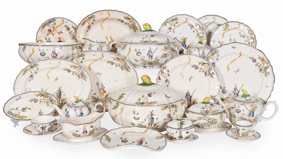 Servizio da Tavola in Terraglia Società Ceramica Richard "ermione", Design di Giò Ponti