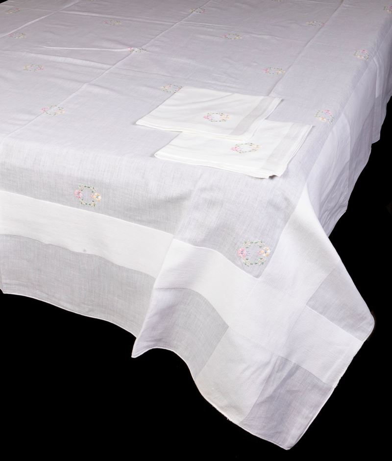 Tovaglia Rettangolare in Lino Bianco