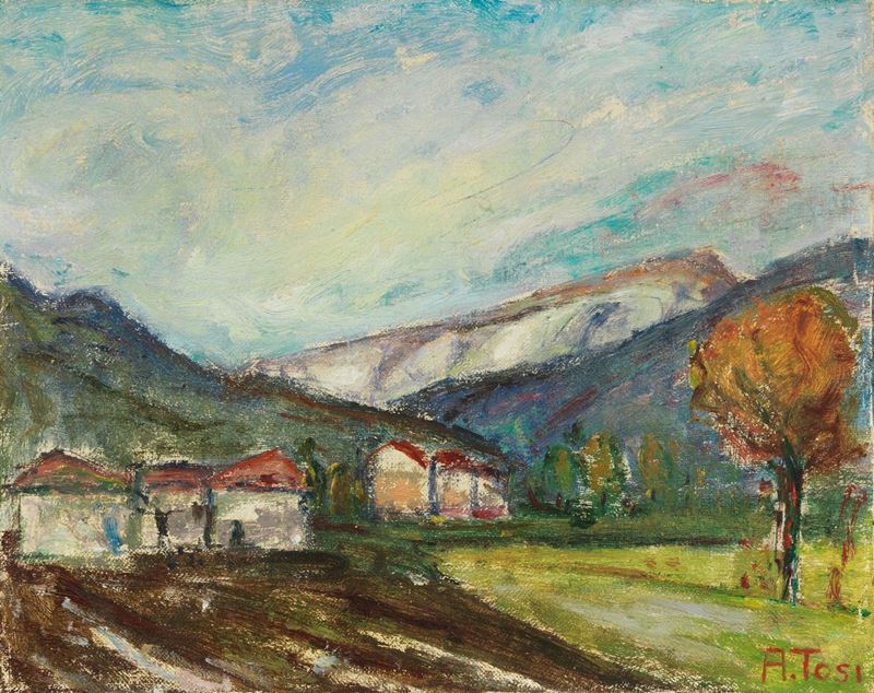 Arturo Tosi - Paesaggio (rovetta)