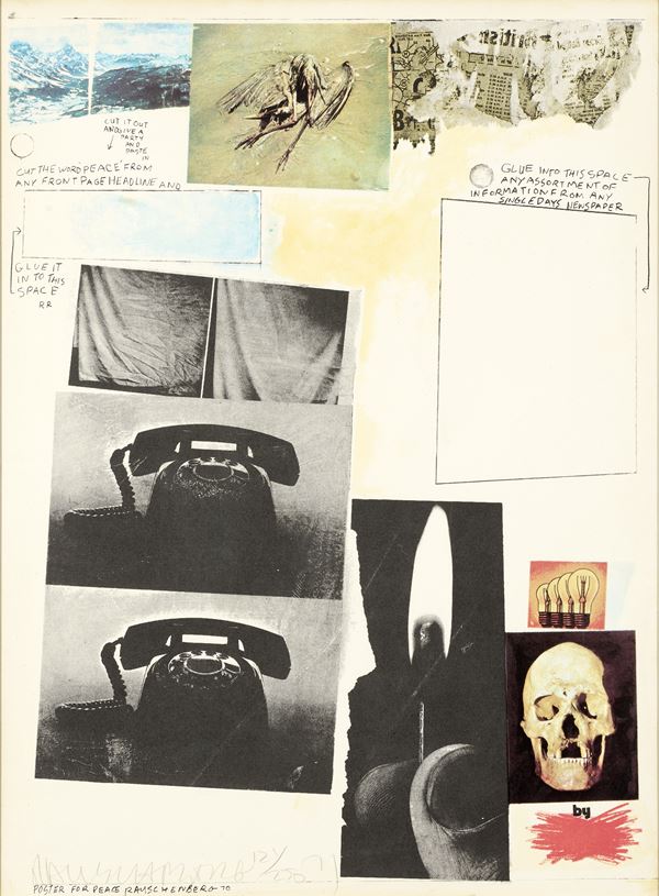 Robert Rauschenberg : Poster for Peace  ((1971))  - Serigrafia a colori, es. 121/250 - Asta Dipinti, Disegni, Sculture e Grafica - Casa d'aste Farsettiarte