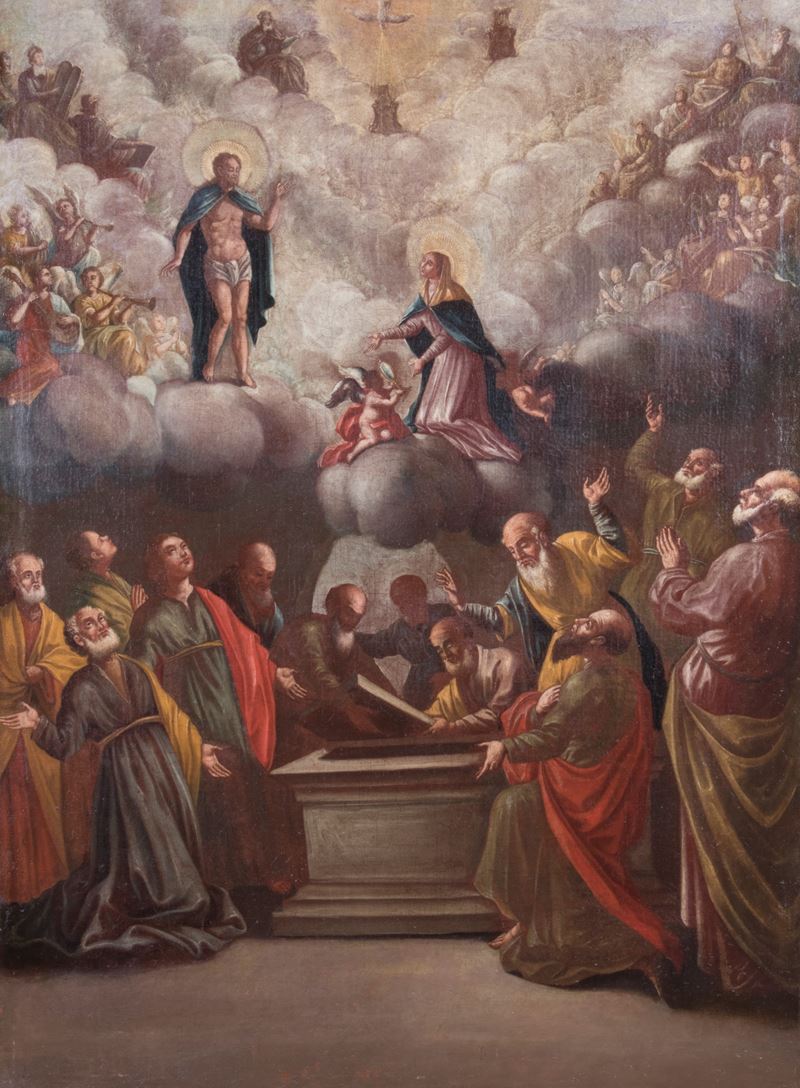 Scuola Napoletana Fine XVII Secolo - Resurrezione e Ascensione di Cristo