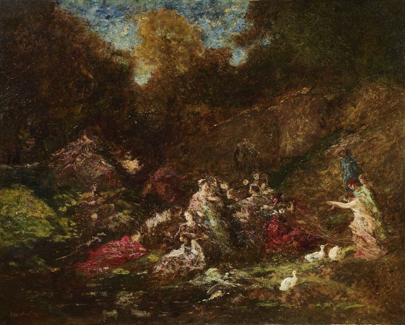 Adolphe Joseph-thomas Monticelli - Festa Campestre