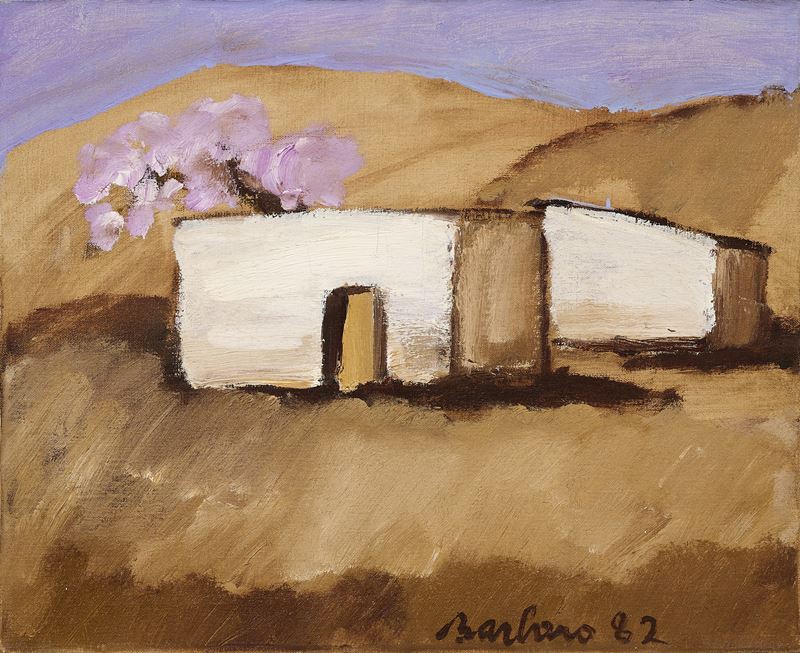 Saverio Barbaro - Casette arabe, olio su tela (1982)