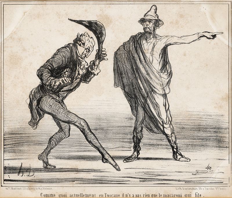 Honoré Daumier - Comme Quoi Actuellement En Toscane il N'y a Pas Rien Que le Macaroni Qui File