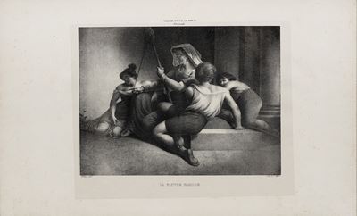 La pauvre famille (da Théodore Géricault), litografia su carta