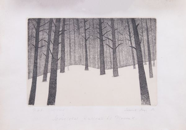 Susanna Nagy : Senza titolo  (1986)  - Acquaforte, es. P.d.a. - Asta Parade I - Arte Contemporanea - Casa d'aste Farsettiarte