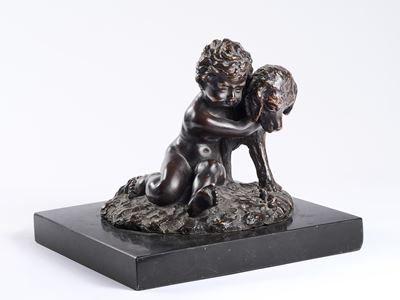 Cherubino con Cane e Rana