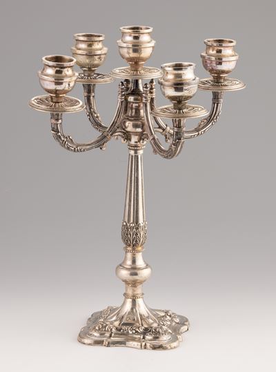 Candelabro in Argento a Cinque Luci