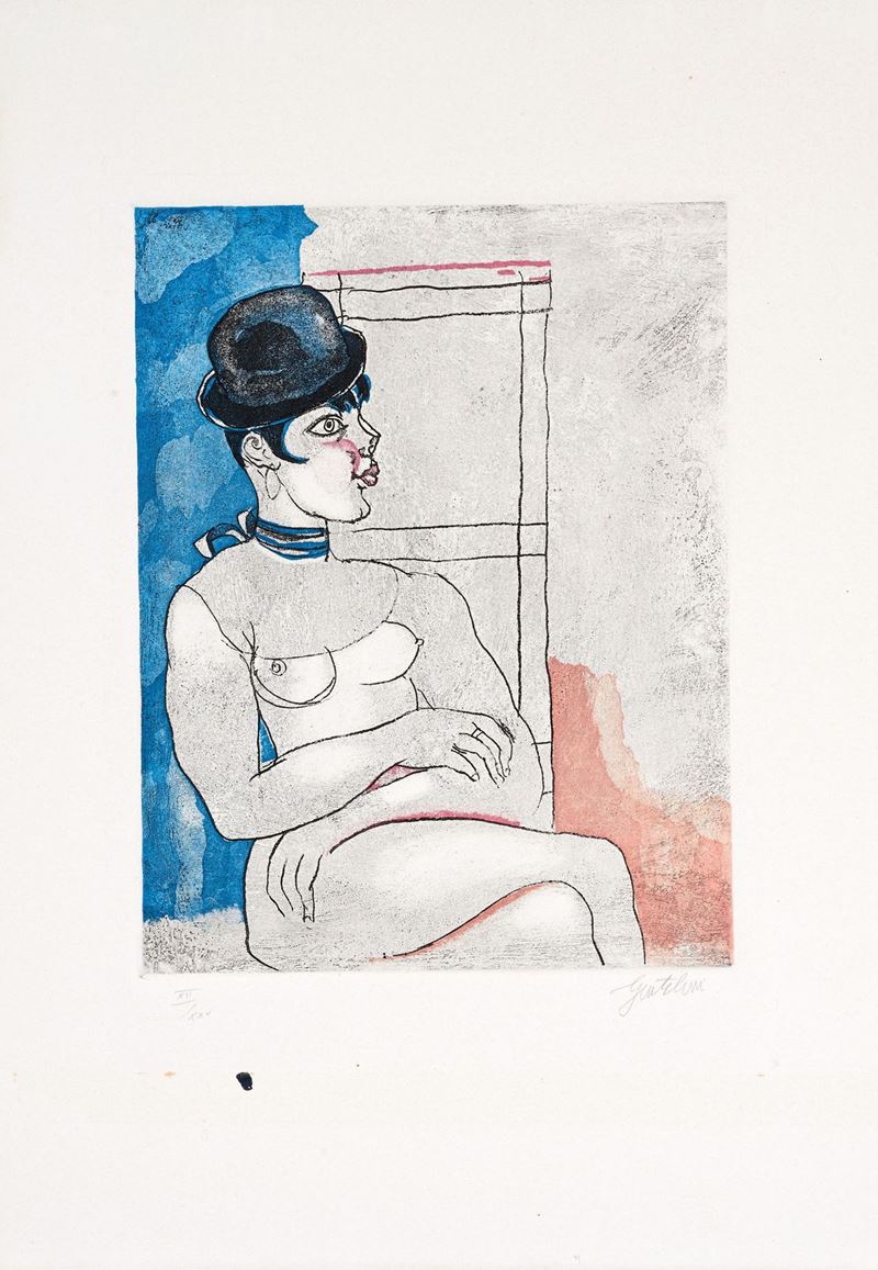 Franco Gentilini - Due Grafiche a Soggetto «nudo Femminile»