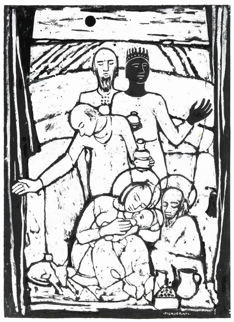 Felice Casorati - Natività con i Magi