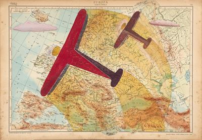 Aerei Caproni in Volo Sull'europa