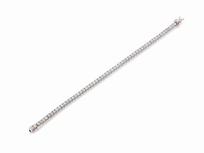 Bracciale Tennis in Oro Bianco con Diamanti