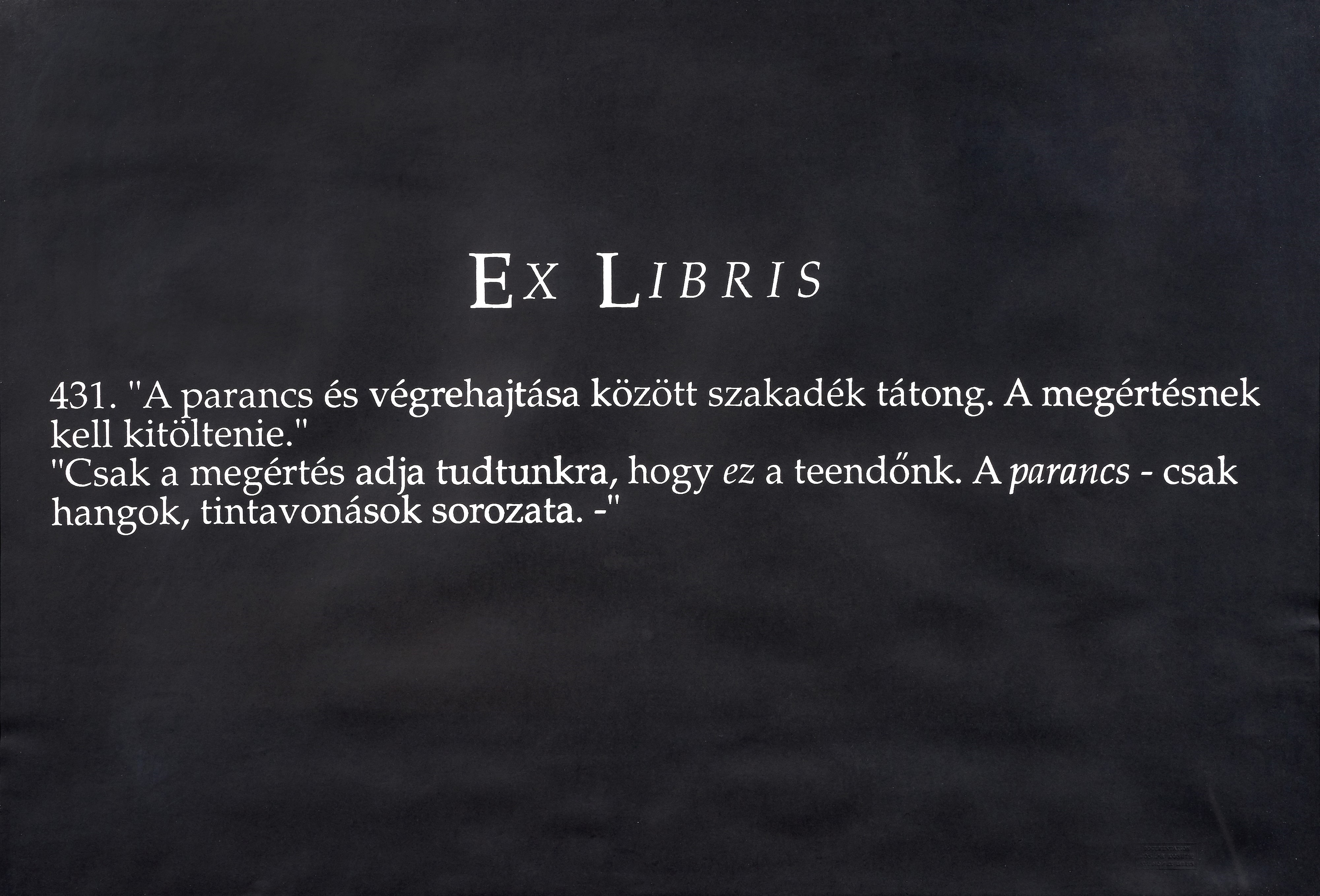Joseph Kosuth - «Ex Libris - 401», «Ex Libris - 431» e «Ex Libris - 432», serigrafia, es. 32/100,...