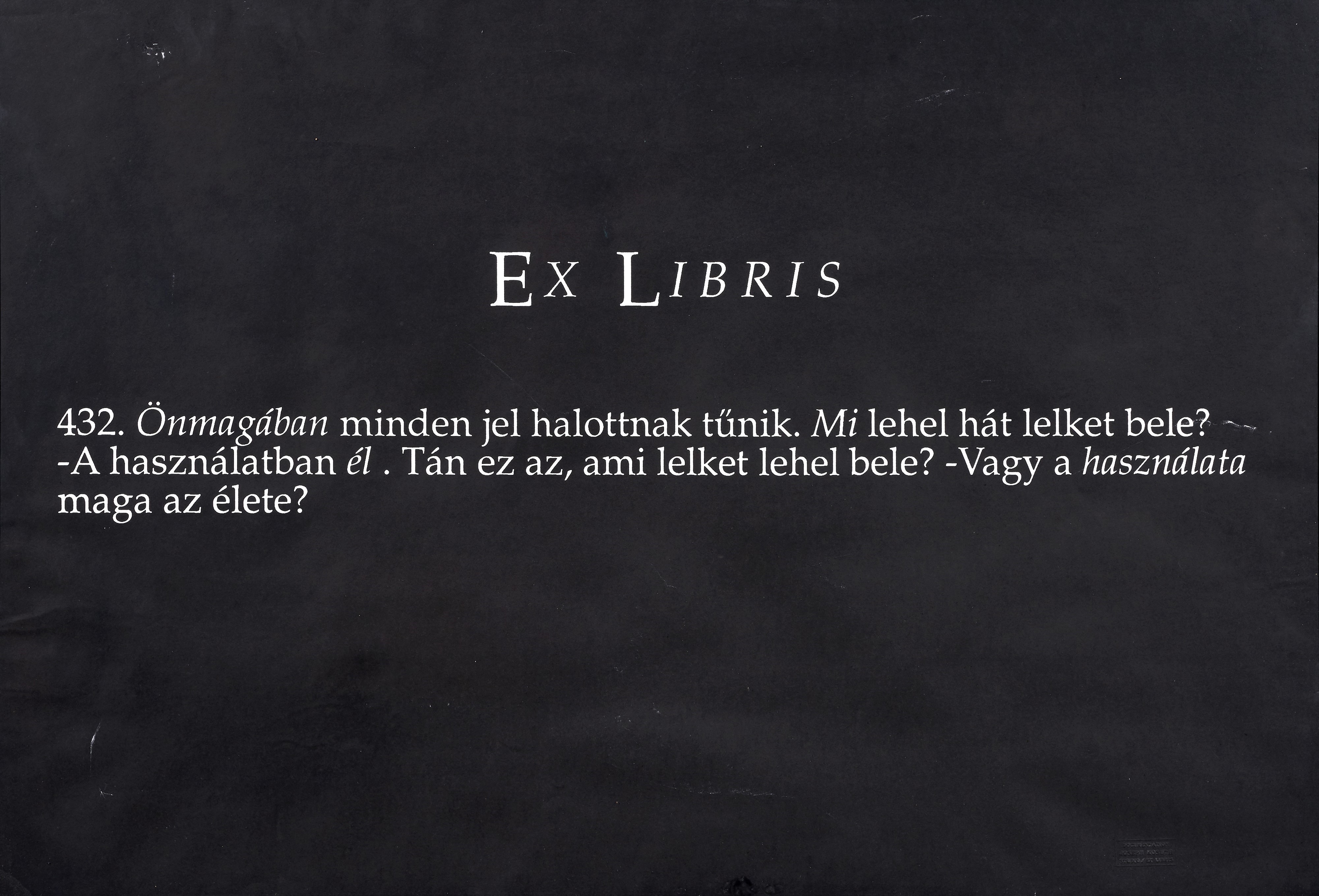 Joseph Kosuth - «Ex Libris - 401», «Ex Libris - 431» e «Ex Libris - 432», serigrafia, es. 32/100,...