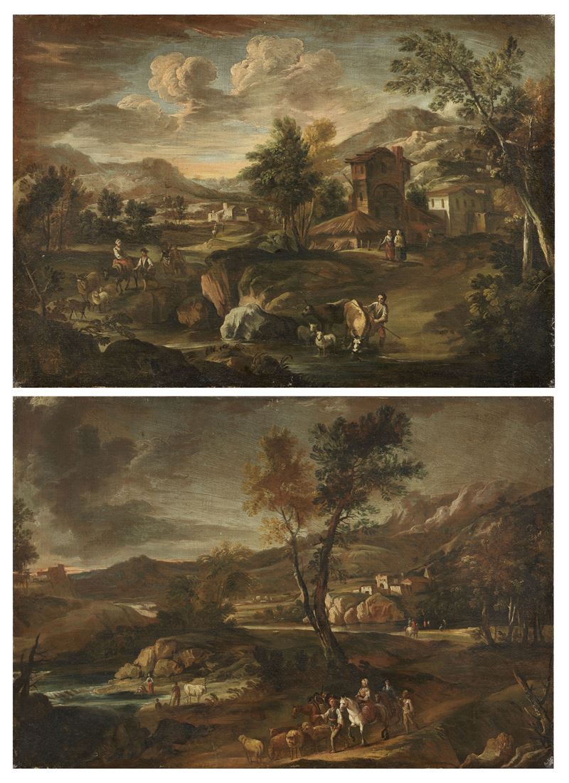 «Paesaggio fluviale con contadini e armenti» e «Paesaggio fluviale con viaggiatori e gregge»