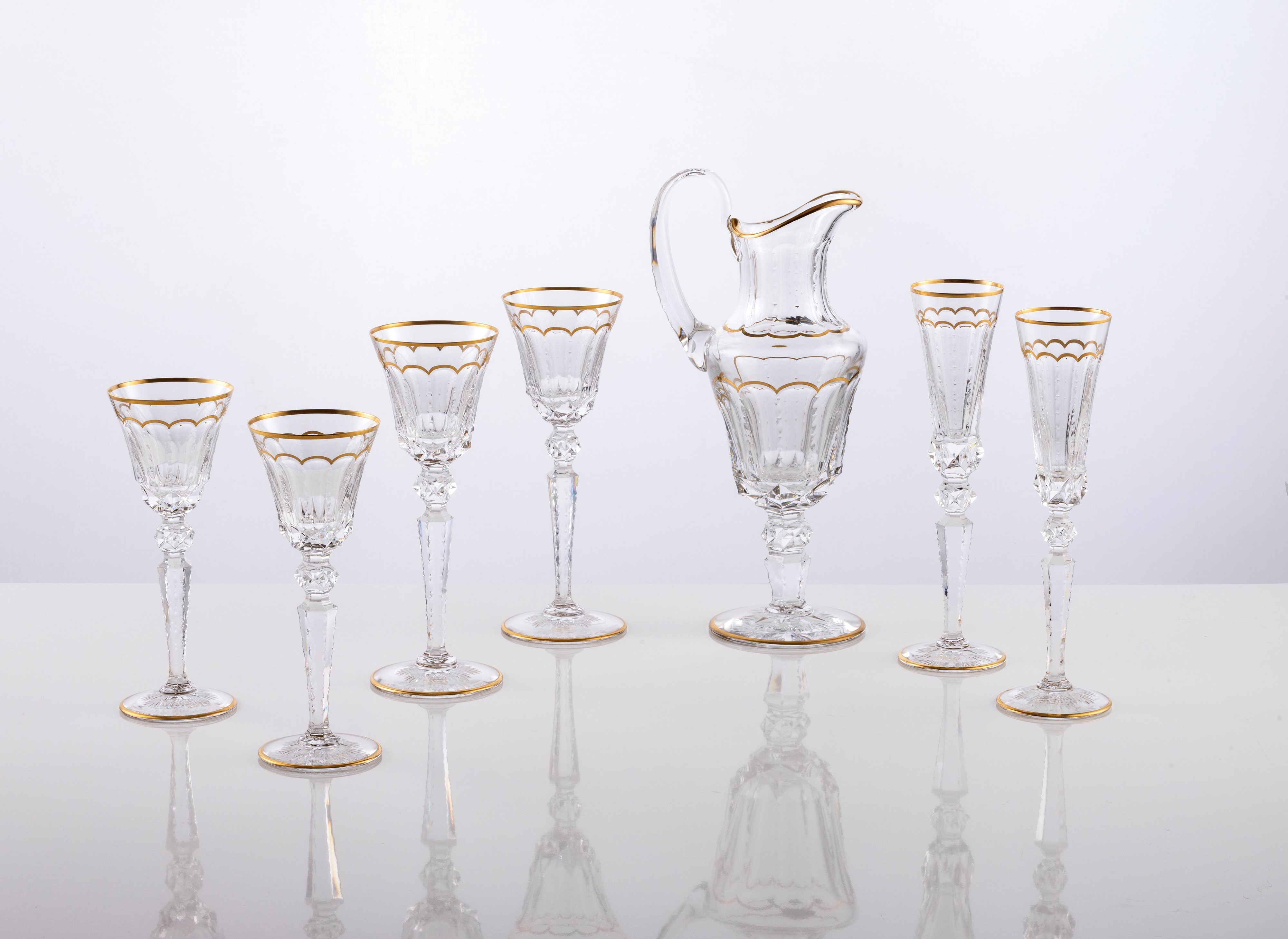 Saint Louis importante servizio di bicchieri in cristallo