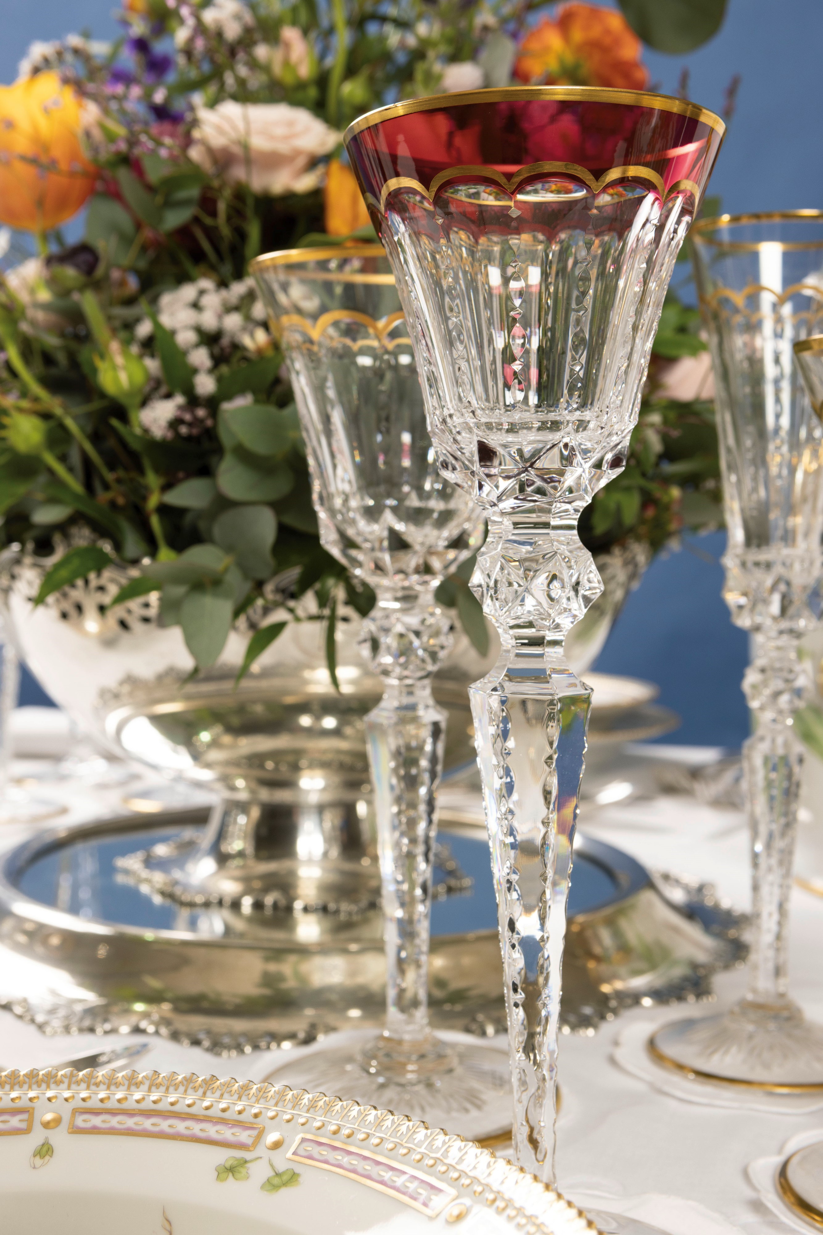 Saint Louis importante servizio di bicchieri in cristallo