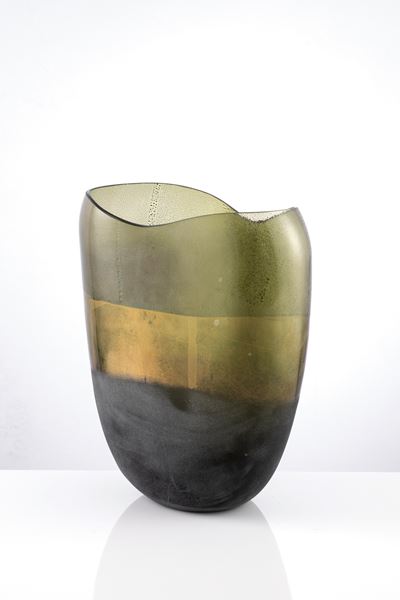 Vaso Murano in Vetro Verde